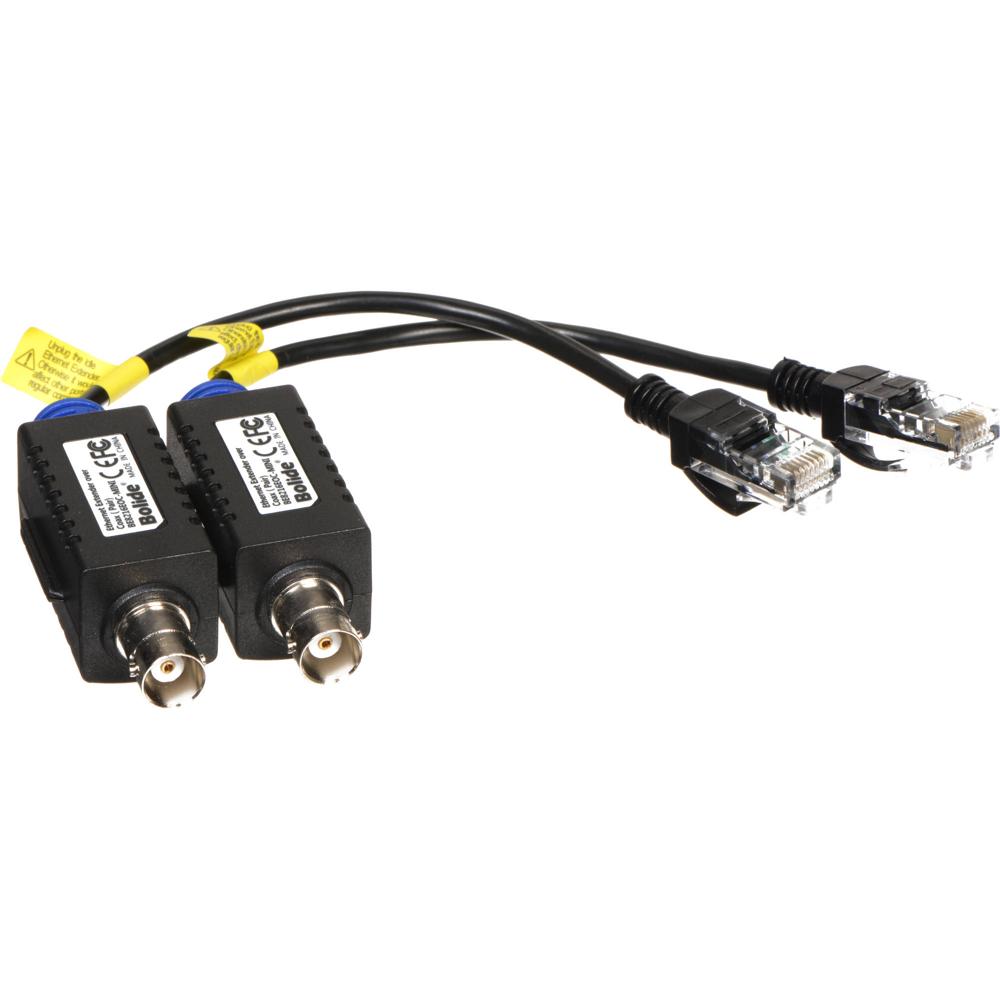 Cable Ethernet sobre Coaxial Bolide Technology Group BE8216EOC-MINI (Par) - Conector BNC hembra a RJ