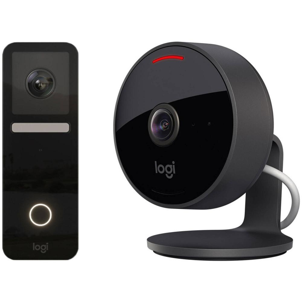 Timbrado Logitech Circle View con Cámara Exterior 1080p - Kit de Timbrado y Cámara con Reconocimient