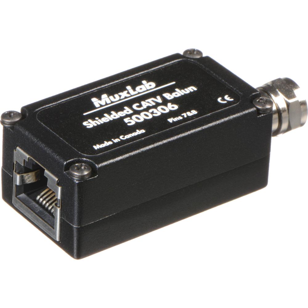 MuxLab Balun CATV Blindado (Paquete de 2) - Transmisión de Señales RF Terrestres, Reemplazo de Cable