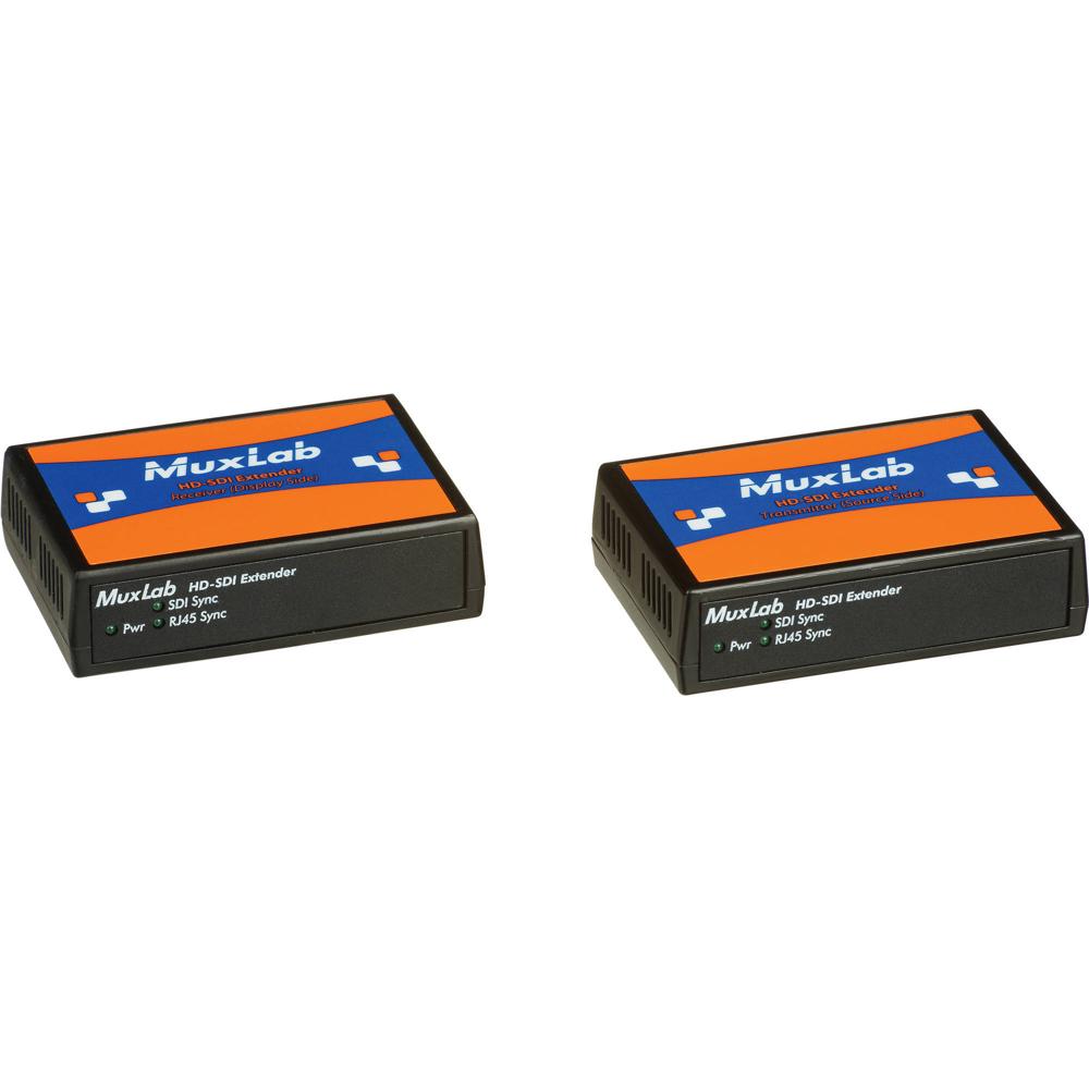 MuxLab 500700 Kit Extensor HD-SDI (Transmisor/Receptor) - Transmisión de Señales HD-SDI por Cat5e/6,