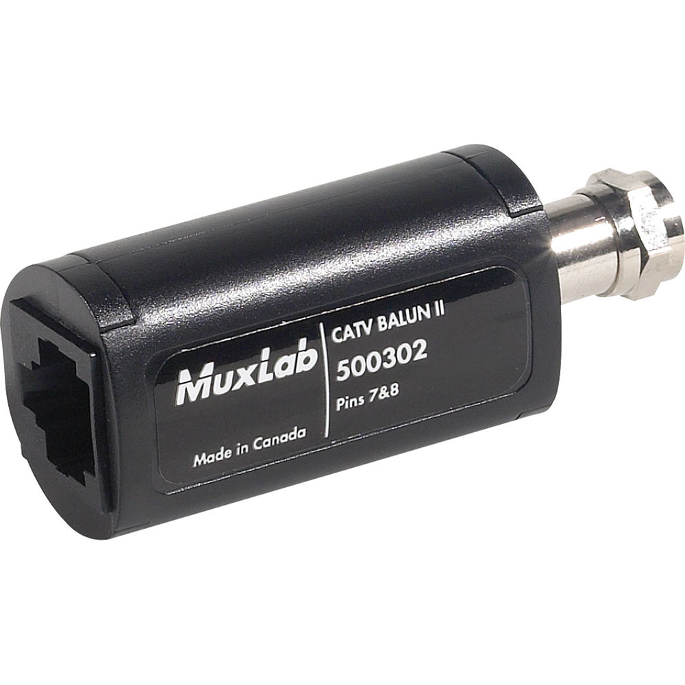 MuxLab 500302 CATV Balun II - Transmisión de Señal de Alta Frecuencia con Cat5 UTP, Ideal para Aplic