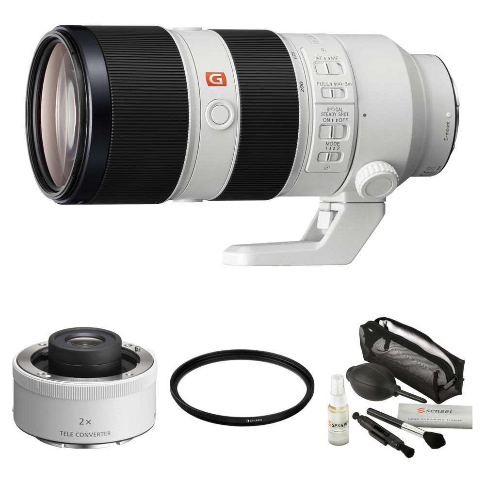 Sony FE 70-200mm f/2.8 GM OSS Lens con Kit de Teleconvertidor 2x - Lente E-Mount de Formato Completo