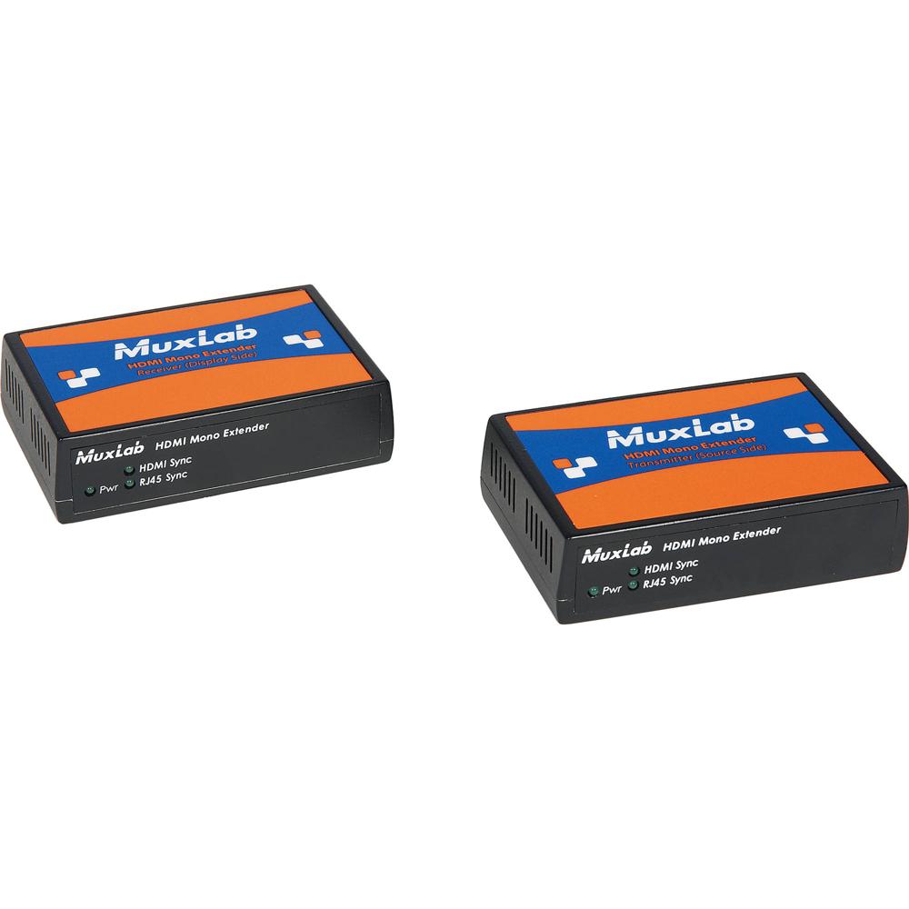 Kit Extensor Mono HDMI MuxLab: Transmisión de Señales HDMI 1.3a hasta 330' con Soporte IR y Cat5e/6