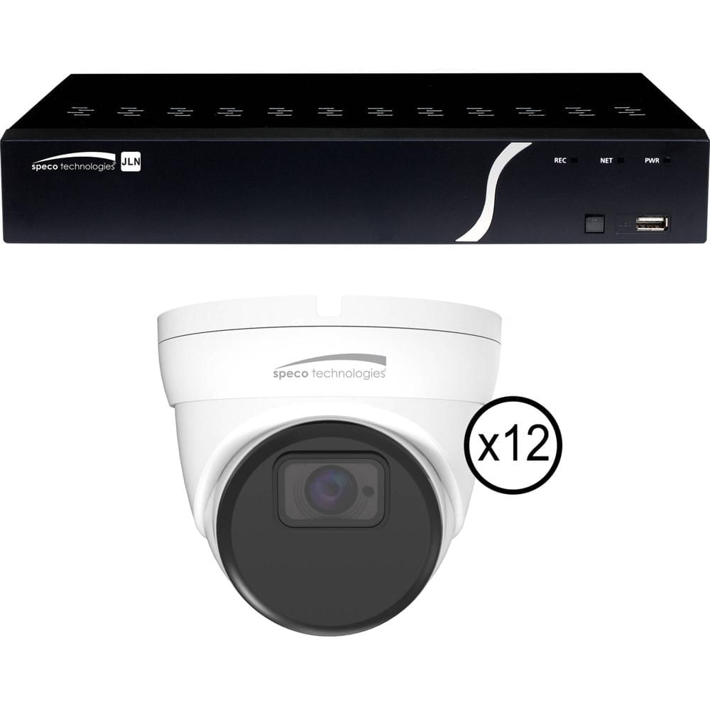 Kit de Seguridad Speco Technologies ZIP4K16T12: NVR de 16 Canales 8MP con HDD de 4TB y 12 Cámaras Tu