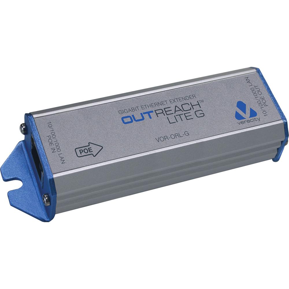 Extensor Ethernet Gigabit Veracity OUTREACH Lite G - Hasta 100 metros, 2 Puertos 10/100/1000 Mb/s, A