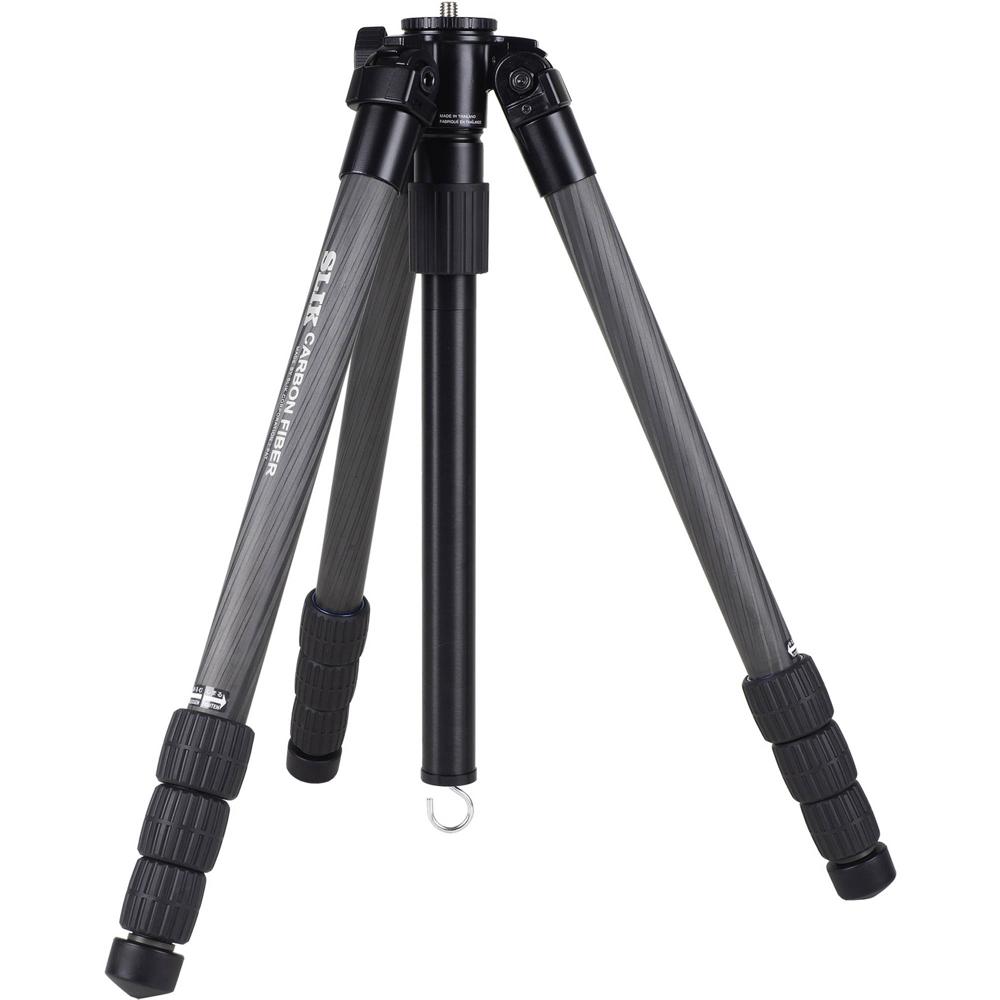Trípode Slik Pro CF-834 (Negro) - Capacidad de Carga 15.4 lb, Altura Máx. 65"", Altura Mín. 7.5"", Ple