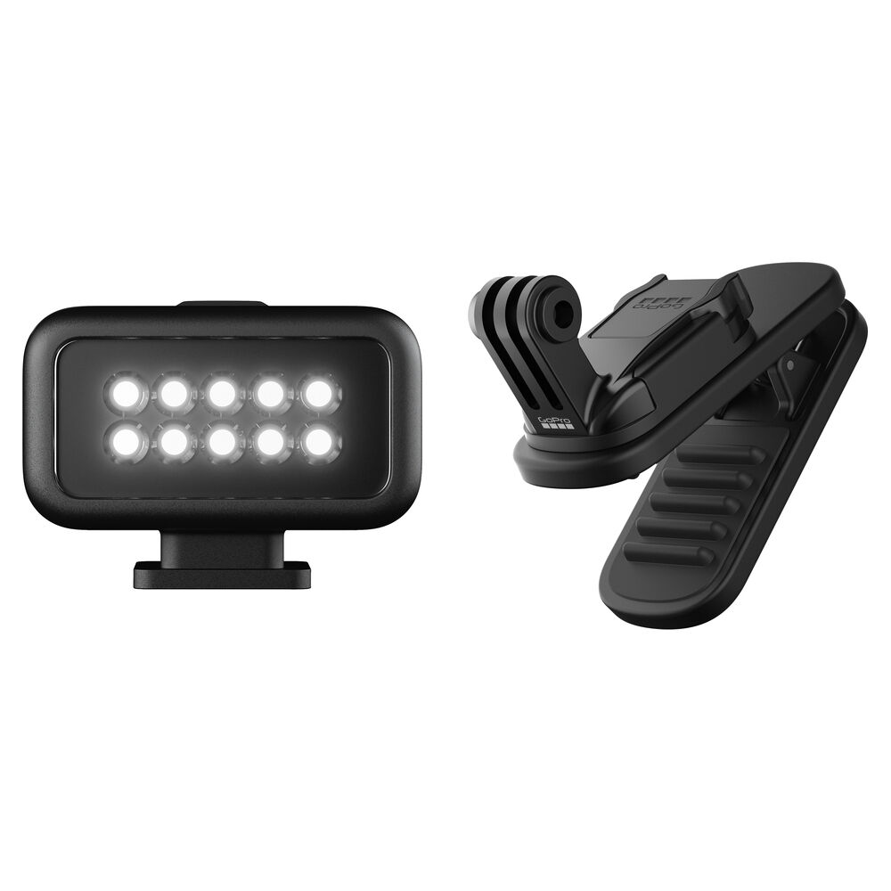 Kit de Luz GoPro Light Mod y Clip Giratorio Magnético para HERO8 Black Media Mod - Iluminación Ampli