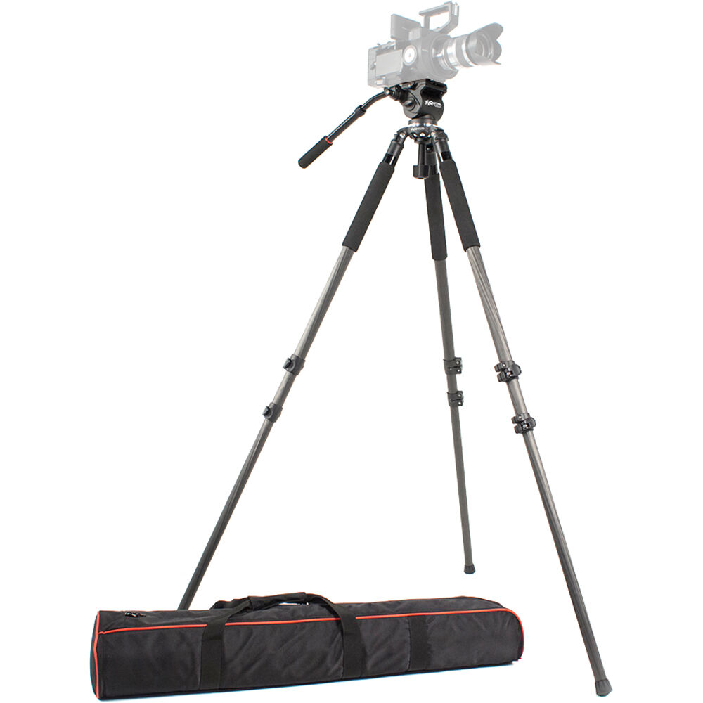 Trípode y Sistema de Cabeza Fluida Digital Juice GoStixx 75mm - Ligero, Ajustable y Portátil con Car