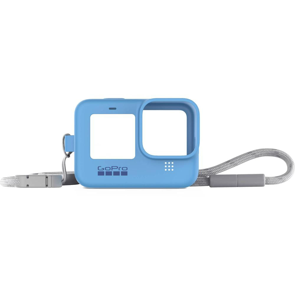 Funda de Silicona Antirayaduras con Lanyard para GoPro HERO9/HERO10/HERO11 Black (Azul)