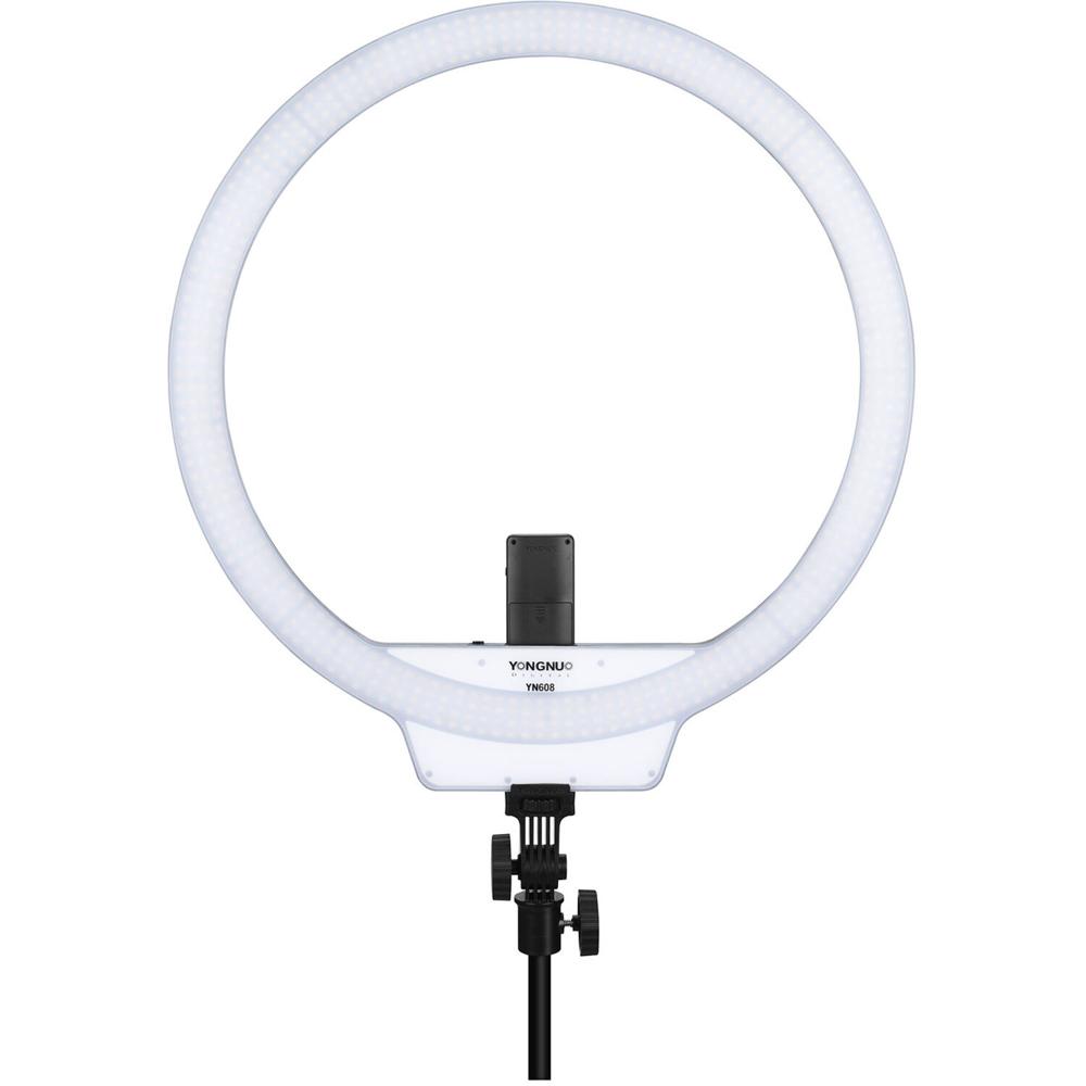 Yongnuo YN608 Luz de Anillo LED (19.7"") - 4864 Lúmenes, 3200-5600K, Control Remoto Inalámbrico, Adap
