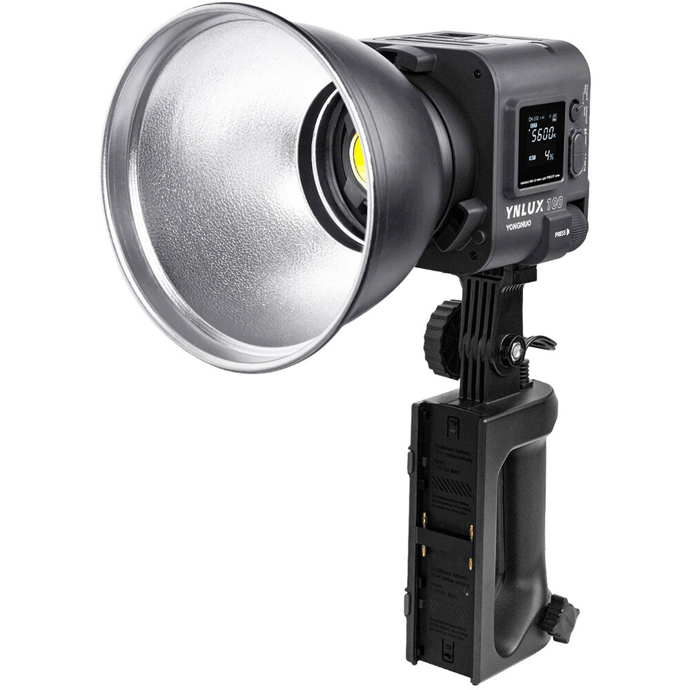Yongnuo YNLUX100 Kit de Luz LED Portátil para Producción de Video y Vlogging - 11,326 Lux, 5600K, Co