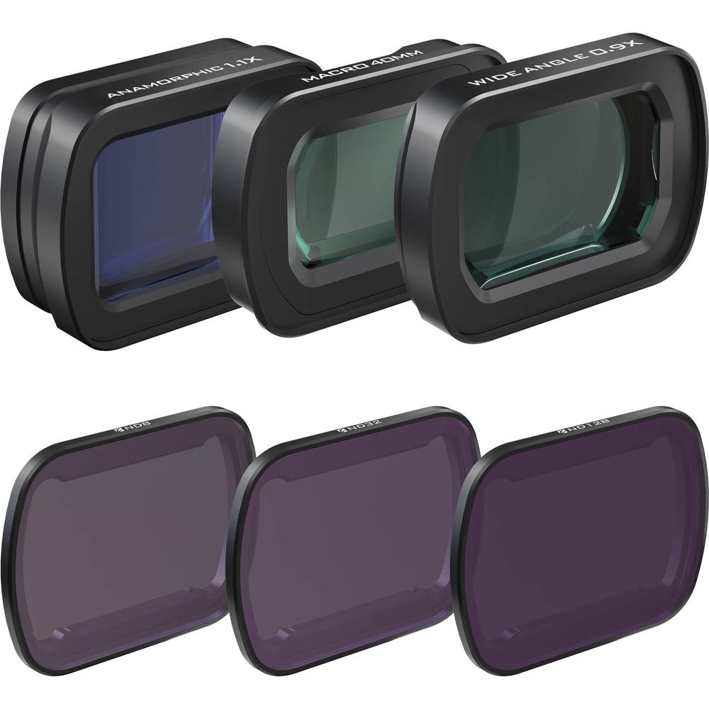 Kit de Lentes y Filtros ND Freewell para DJI Osmo Pocket 3 - Macro 40mm, Gran Angular 0.9, Anamórfic