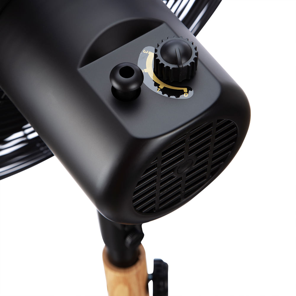 Ventilador Pedestal KENDAL 16 Pulgadas Kzf-1616 Metal Madera Potencia y Estilo en 1 Potencia 60W