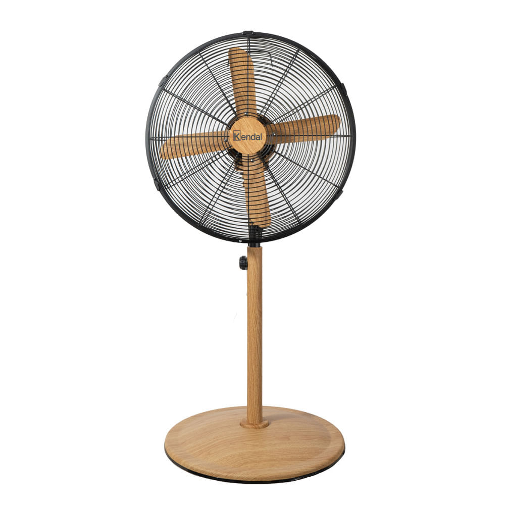 Ventilador Pedestal KENDAL 16 Pulgadas Kzf-1616 Madera Potencia y Estilo todo en 1 Potencia 60W