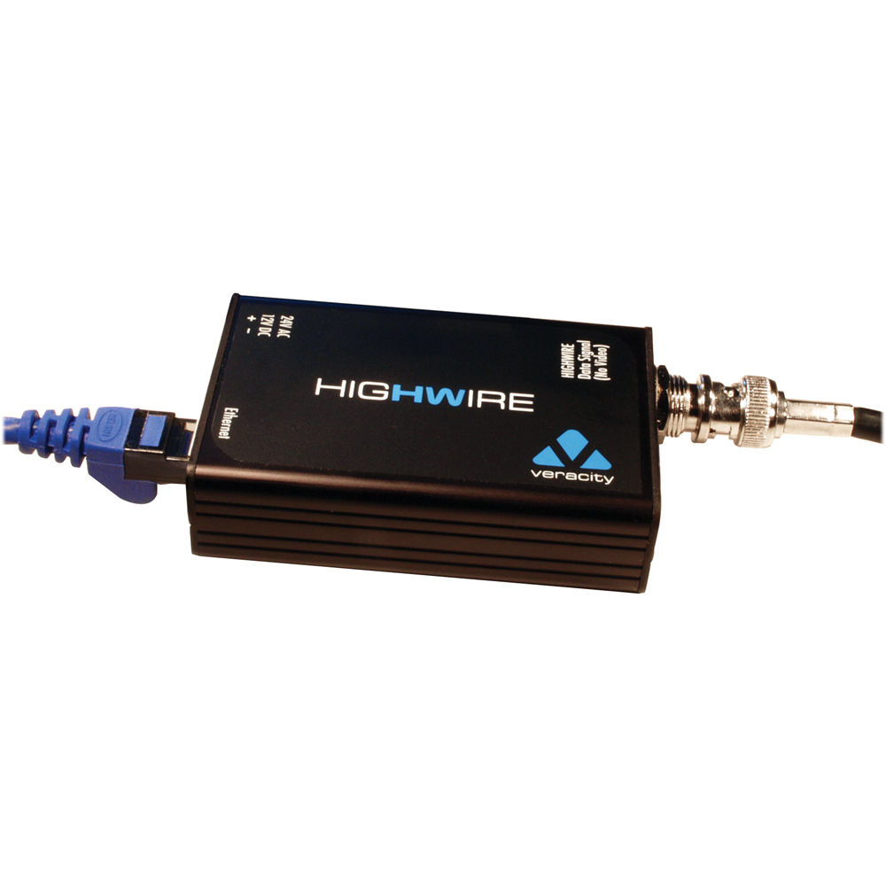 Adaptador Veracity Highwire Ethernet sobre Coax (Individual) - Convierte Coax a Ethernet, Conexión R