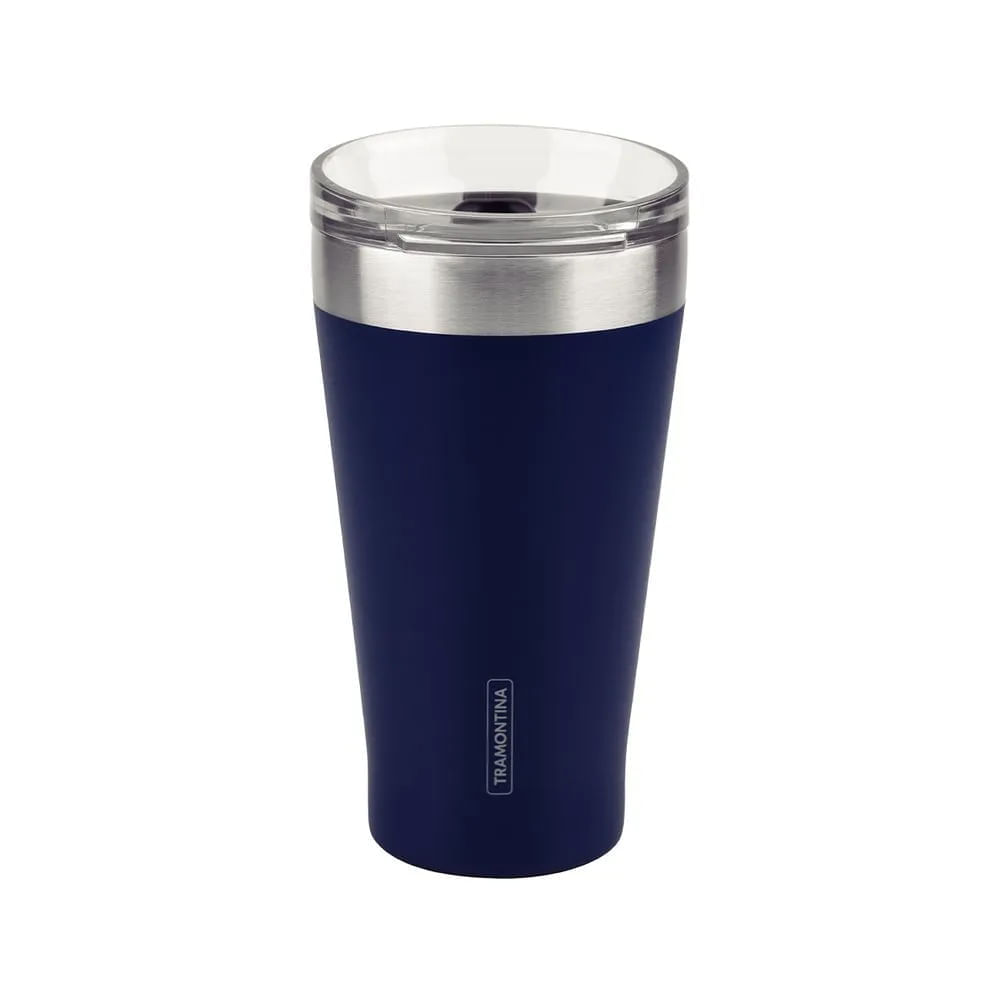 Vaso Térmico de Acero 500 ml con Tapa Azul Exata - 10167029 (MO)