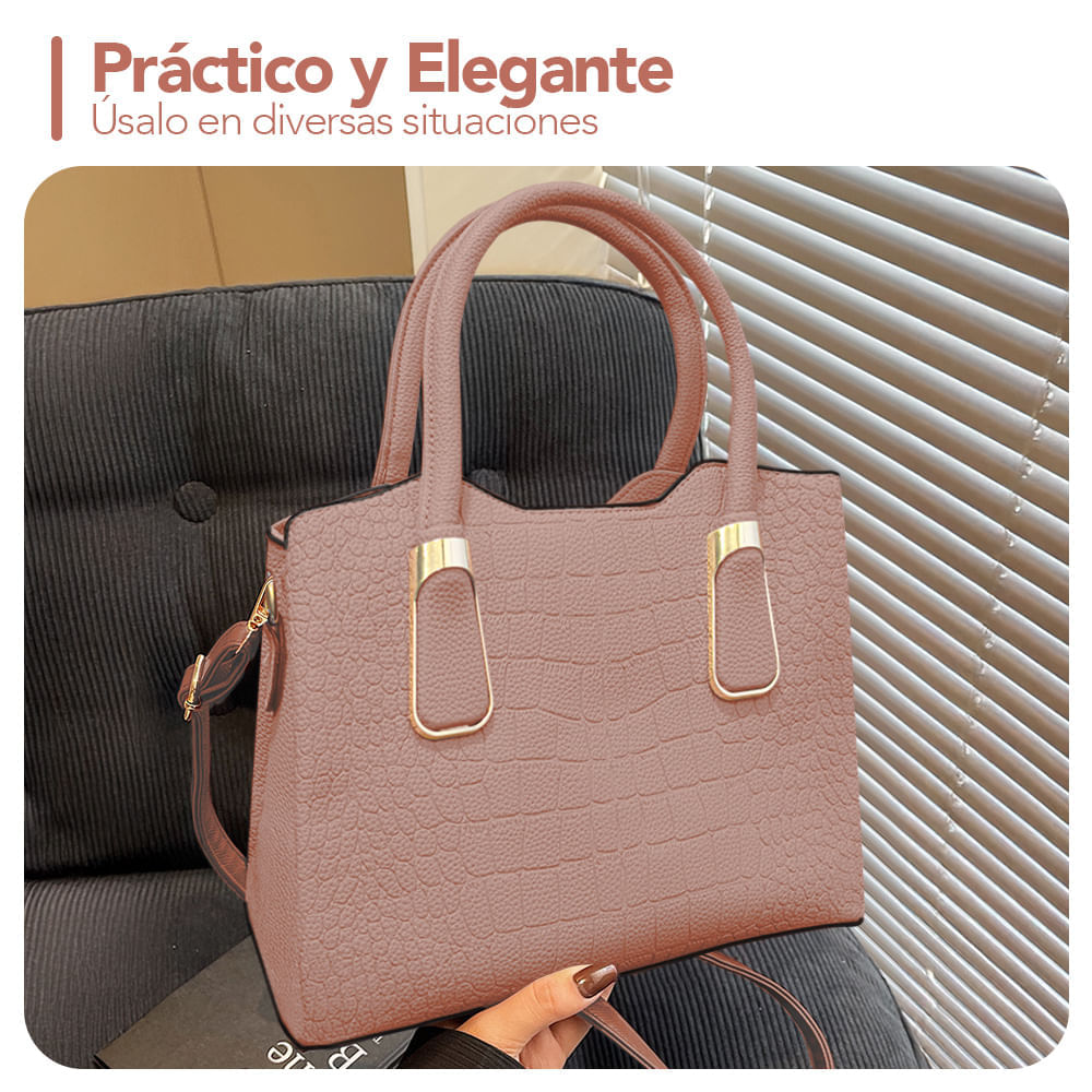 Cartera de Mujer Elegante 2 Piezas Rosado M72