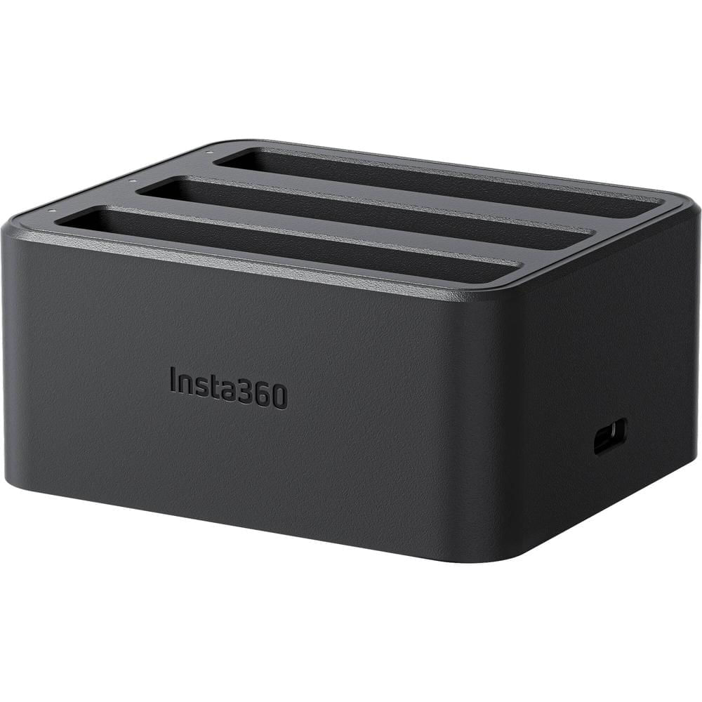 Insta360 Hub de Carga Rápida para X4 - Carga Simultánea de 3 Baterías, 43 Minutos, Puerto USB-C, Ind