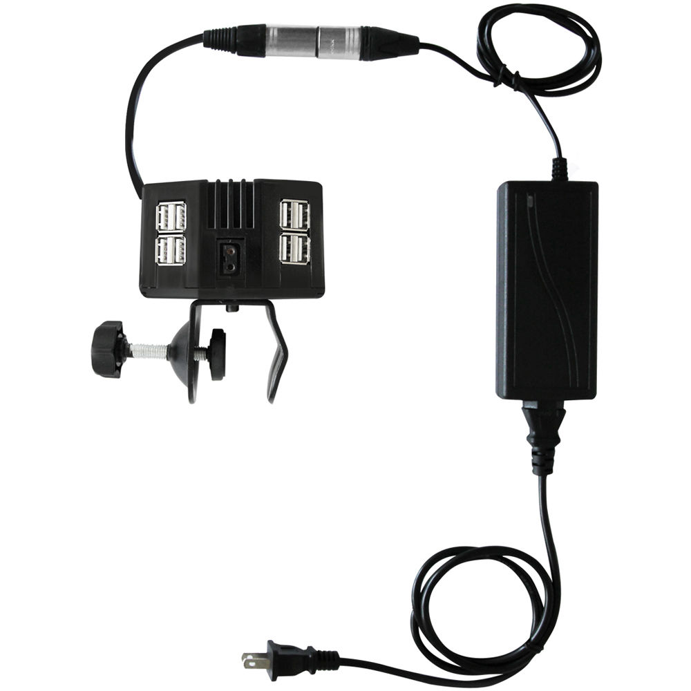 Distribuidor de Energía Core SWX VR Hub con Conectores XLR y AC para Cámaras 360, 8 Puertos USB, Sop