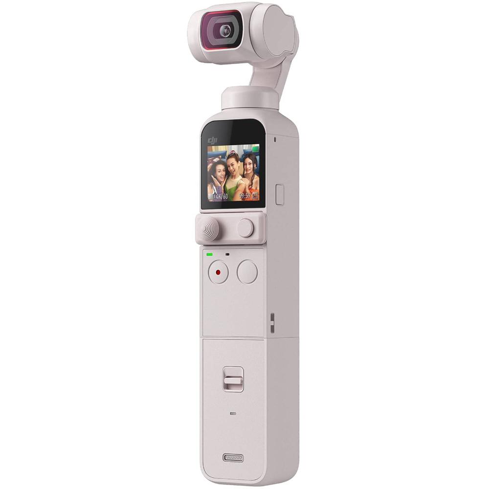 DJI Pocket 2 Gimbal Combo Exclusivo (Blanco Atardecer) - Cámara 64MP, 4K60, 3 Ejes, Efectos AI, Cone