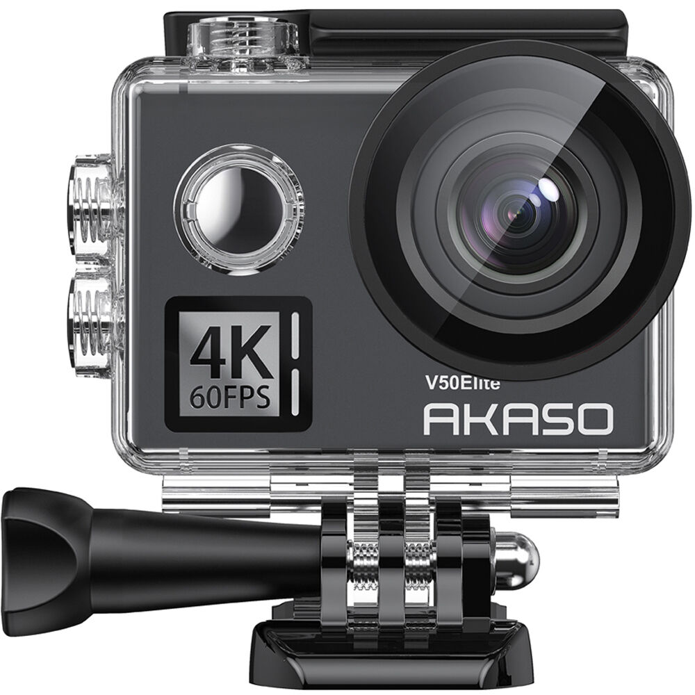Cámara de Acción AKASO V50 Elite - 4K a 60 fps, 20MP, Estabilización Electrónica, Pantalla Táctil, M