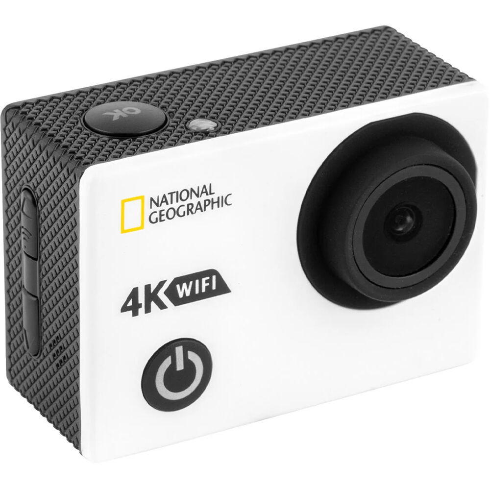 Cámara de Acción 4K Explore Scientific National Geographic con Wi-Fi (Blanca) - Incluye Tarjeta micr