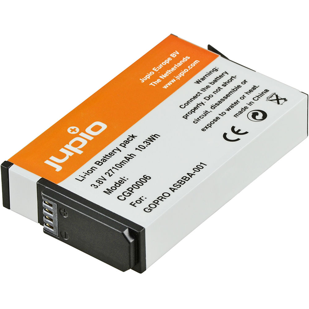 Batería de Litio-Ion Jupio para GoPro Fusion (3.8V, 2710mAh) - Reemplazo de Batería GoPro ASBBA-001,