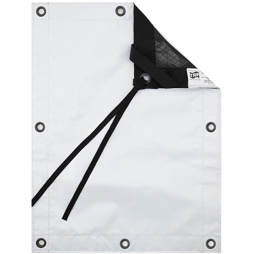 TRP WORLDWIDE Grifflon Negro/Blanco (12 x 20') - Ideal para Rebotar y Reflejar Luz, Brillante y Sóli