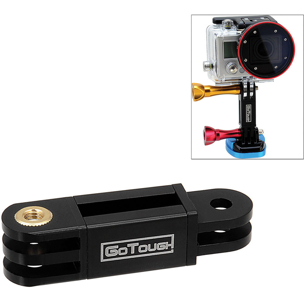 Soporte Extensor FotodioX GoTough de 1.8"" para Cámaras GoPro (Negro) - Construcción de Aluminio, Pun