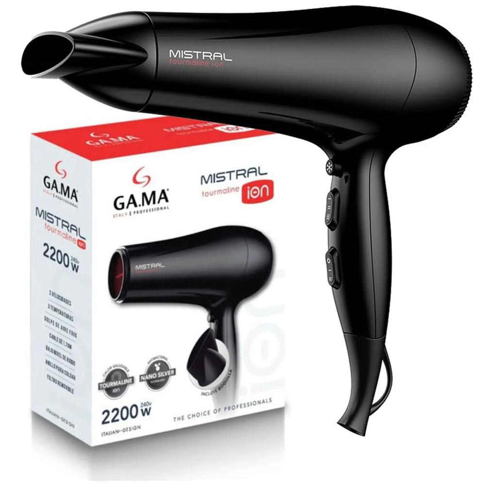 Secadora Mistral Tourmaline Ion 2200 Watts Negro