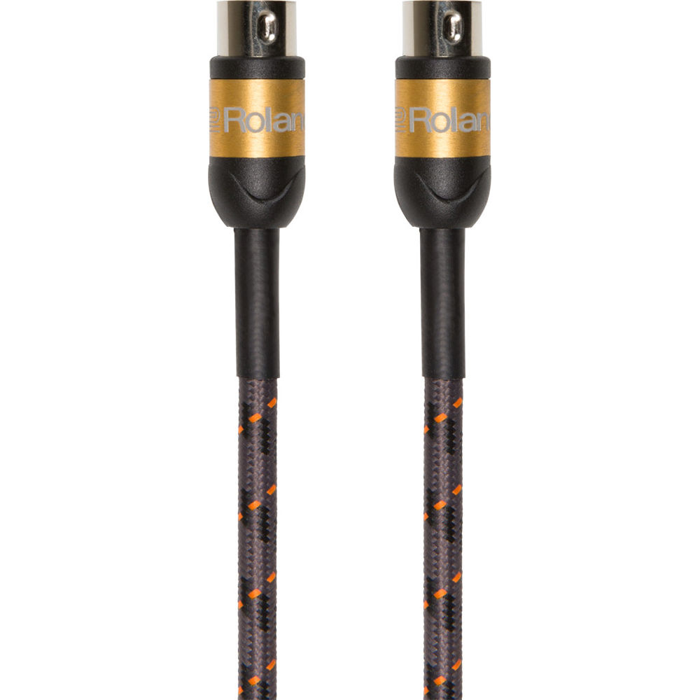 Cable MIDI a MIDI Roland Gold Series (15') - Conexiones Chapadas en Oro, Cobre Multihilo, Chaqueta E