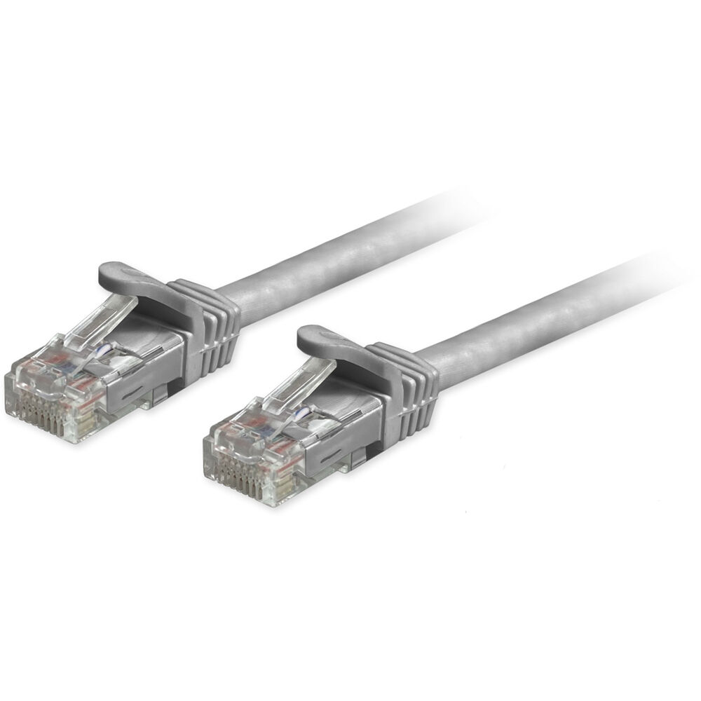 Cable de Par Trenzado Cat 6a U/FTP Snagless de 7' (Gris) con Conectores RJ45 Baquelita Dorada, Sopor