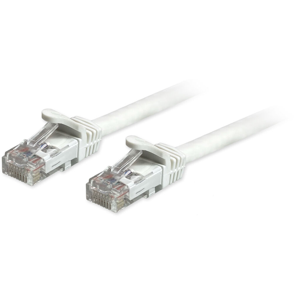 Cable de Parche Ethernet Cat6a Sin Blindaje Snagless de 25' (Blanco) - Velocidad de Datos de hasta 5