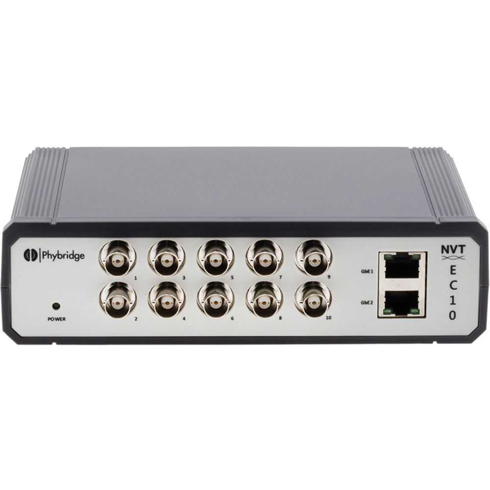 NVT Phybridge EC10: Switch Ethernet y PoE+ de 10 Puertos sobre Coaxial