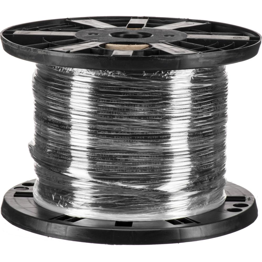 Cable de Altavoz Belden de 14 AWG, Par Trenzado de Alta Calidad (500', Negro) - Conductores de Cobre