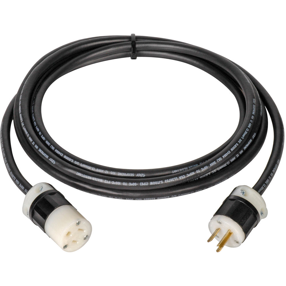 Cable de Extensión AC Laird Digital Cinema 12 AWG (25') - 3 Pines Macho a Hembra, Caucho para Todo C