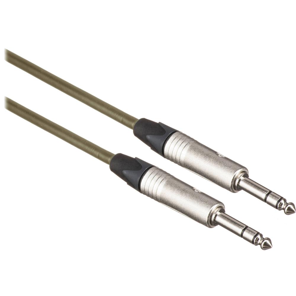 Cable Canare Star Quad 1/4"" TRS Macho a 1/4"" TRS Macho (Marrón, 2') - Reducción de Ruido, Cable Flex