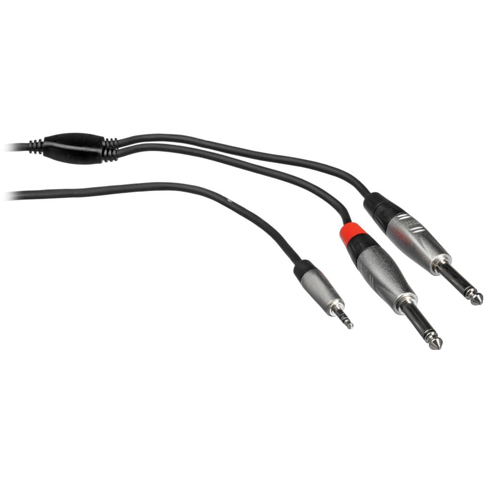 Cable de Desglose Estéreo Hosa Technology REAN de 3.5mm TRS a Doble 1/4"" TS (6') - Conectores REAN N