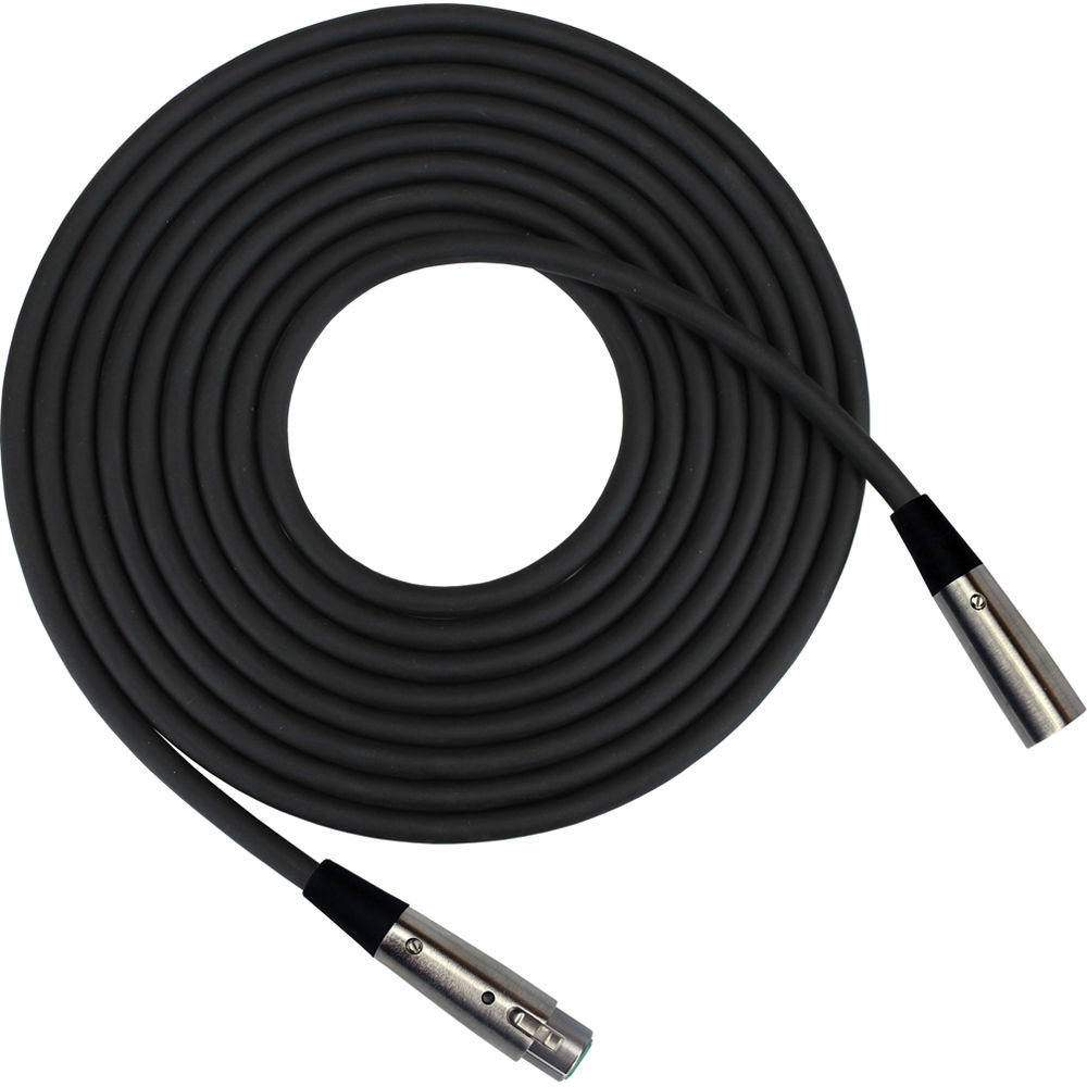 Cable de Micrófono RapcoHorizon SM1-25 XLR F a XLR M (25', Negro) - Conectores XLR Nickel Switchcraf