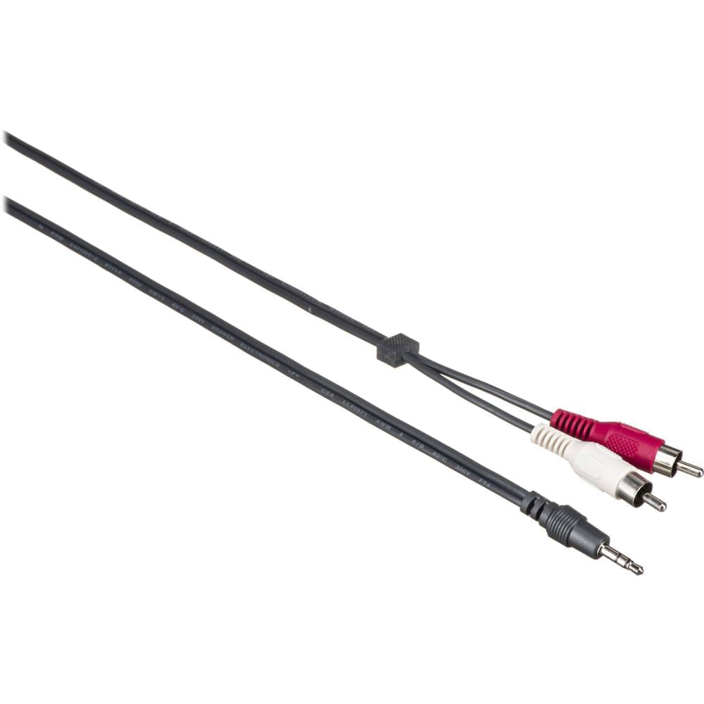 Cable de Desglose Kramer de 3.5mm a 2 RCA (6') - Conector Estéreo 3.5mm, Duales Conectores RCA, Cone