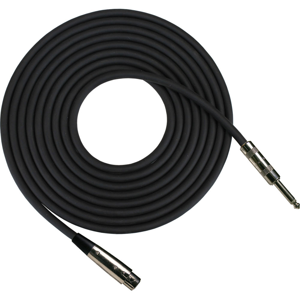 Cable de Micrófono RapcoHorizon HZ con Conectores XLR Femenino a 1/4"" Masculino (20', Negro) - Chaqu