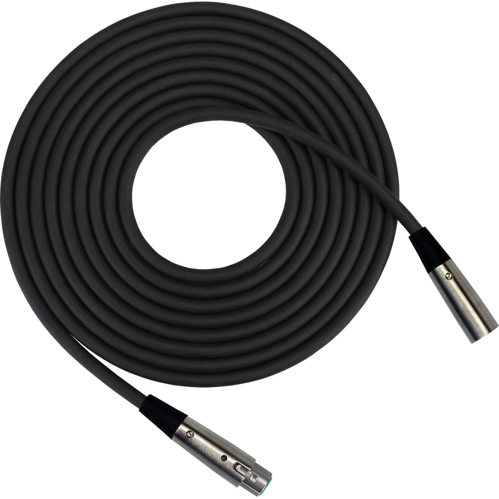 Cable de Micrófono RapcoHorizon SM1-20 XLR F a XLR M (20', Negro) - Conectores XLR Nickel Switchcraf