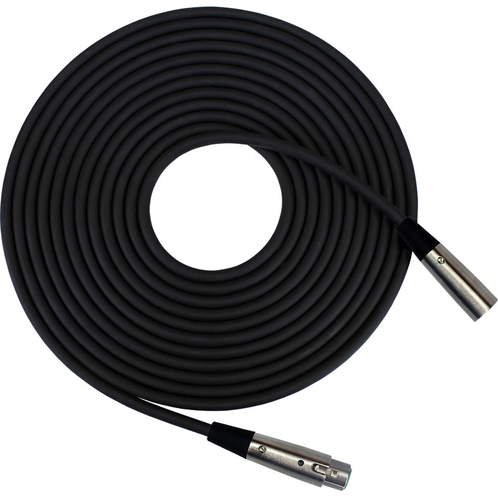 Cable de Micrófono RapcoHorizon SM1-50 XLR F a XLR M (50', Negro) - Conectores XLR Nickel Switchcraf
