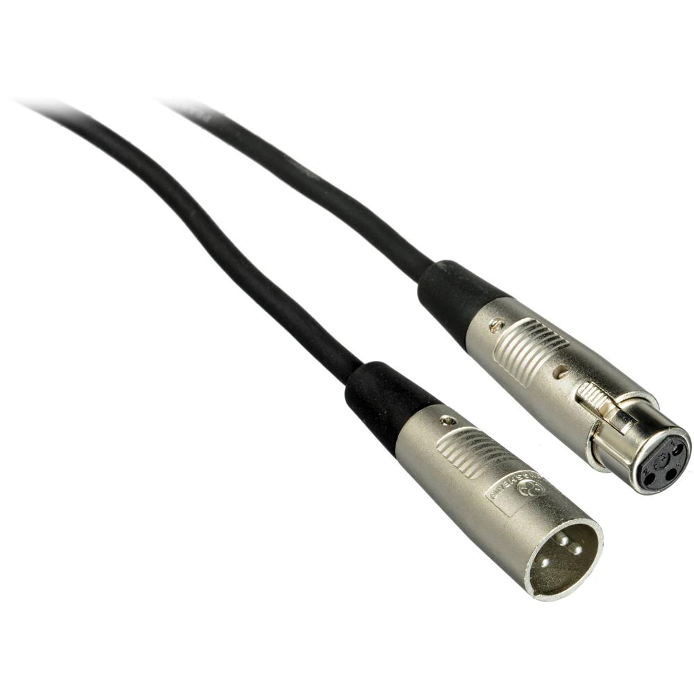 Cable de Micrófono Pearstone SM Series XLR Macho a XLR Hembra (25', Negro) - 24-Gauge OFC, Doble Bli