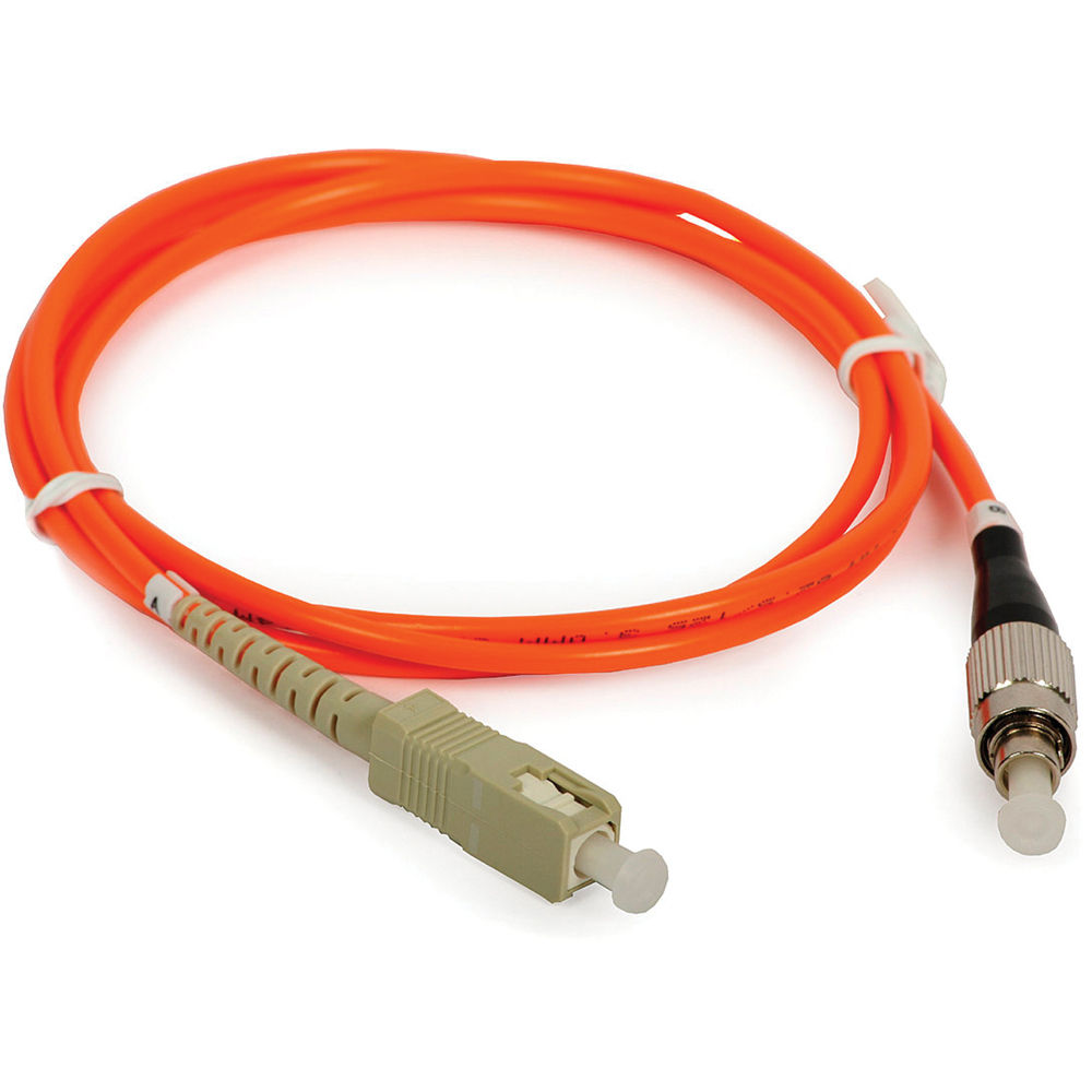Cable de Parche de Fibra Óptica Multimodo Camplex Simplex ST a SC (3.28', Naranja) - Cuerdas Simplex