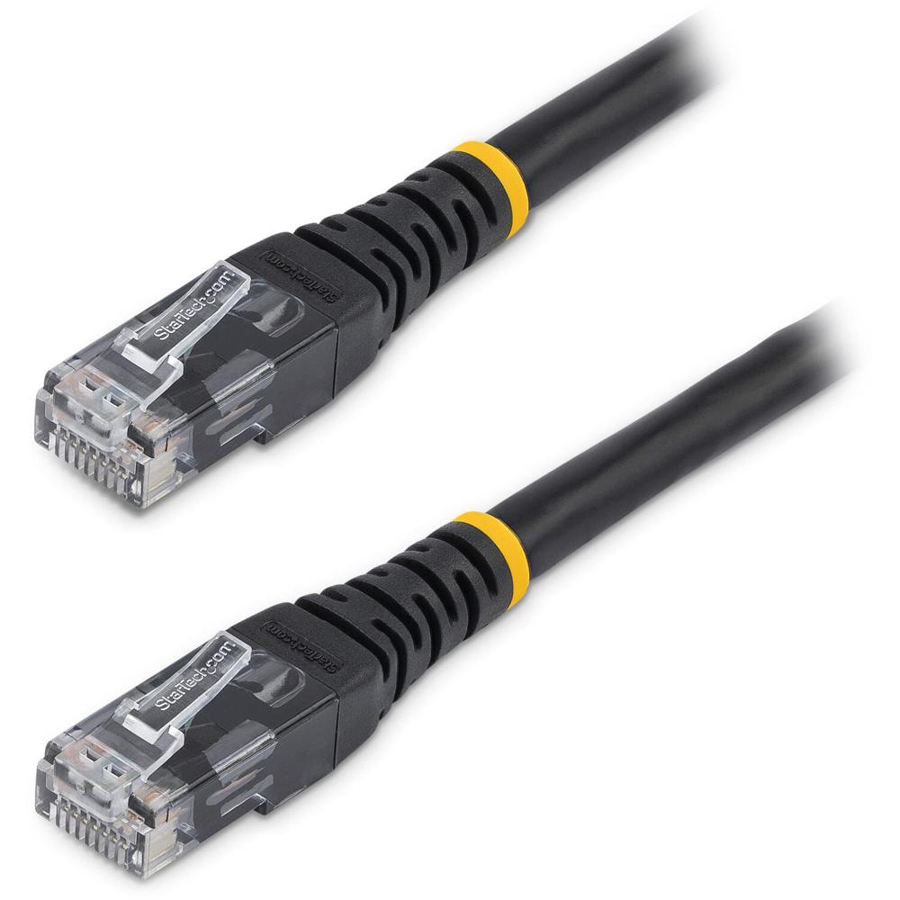 Cable de Parche Ethernet Cat 6 StarTech (1.8 m, Negro) - Conectores RJ45 Macho, Conductores de Cobre