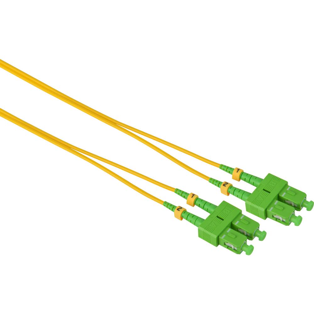 Cable de Parche de Fibra Óptica Dúplex APC SC a APC SC Monomodo 9u/125u (9.8', Amarillo) Camplex SMD