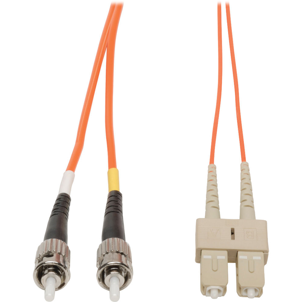 Cable de Parche de Fibra Óptica Multimodo Camplex Duplex ST a Duplex SC (3m, Naranja) - Núcleo de 62