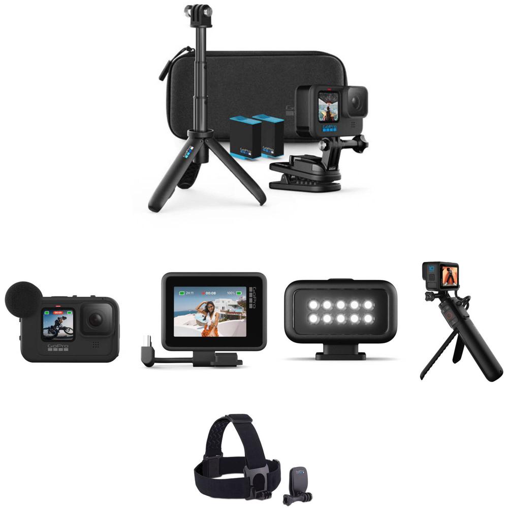GoPro HERO10 Black Creator Kit: Cámara de Acción 5.3K, Modos de Luz y Pantalla, Empuñadura Volta, Tr