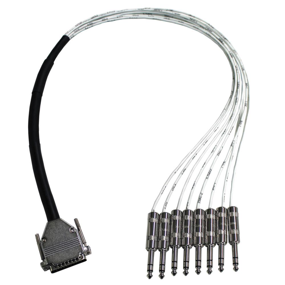 Cable de Grabación Multitrack Pro Co Sound D-Sub DB25 a 8x TRS Estéreo Macho 3' - Conexión Tascam DA